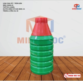 CHAI NHỰA PET TRÒN GÂN 500ML