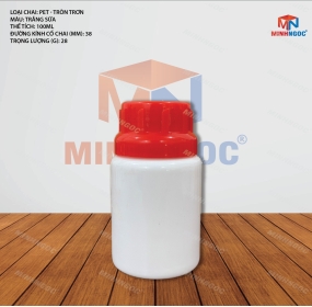 CHAI NHỰA PET TRÒN TRƠN 100ML
