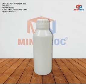 CHAI NHỰA PET TRÒN 3 CÁNH 500ML