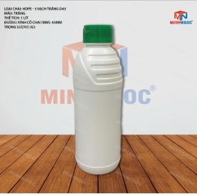 CHAI NHỰA HDPE TRÒN 3 GẠCH 1000ML