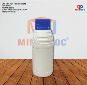 CHAI NHỰA HDPE TRÒN XOẮN 500ML