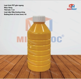 CHAI NHỰA PET TRÒN GÂN NGANG 1000ML