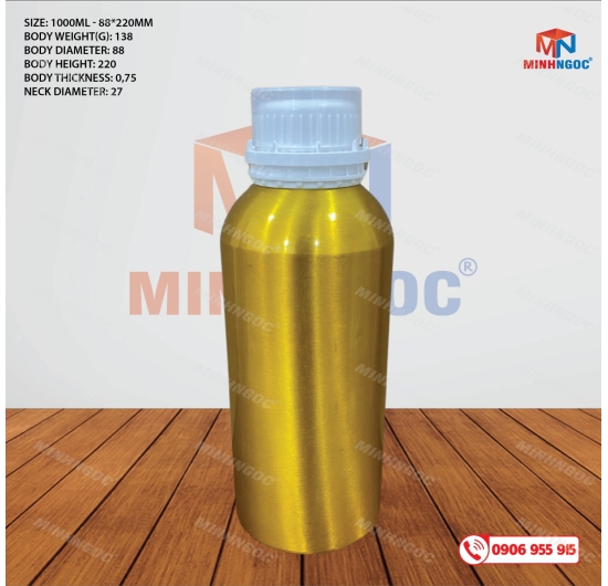 CHAI NHÔM 1000ML