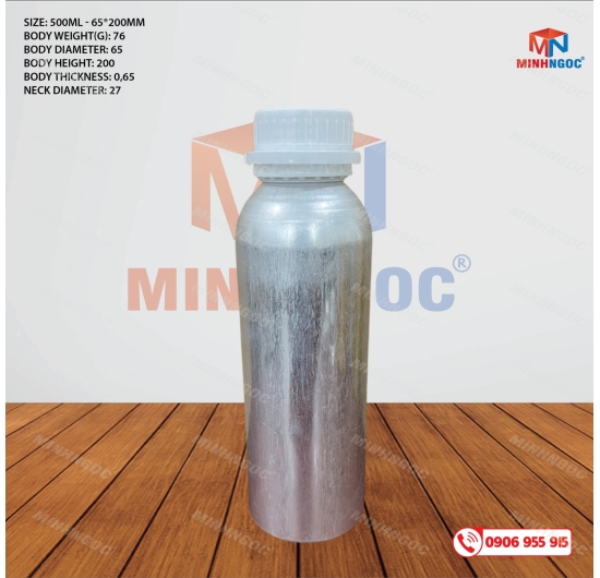 CHAI NHÔM 500ML