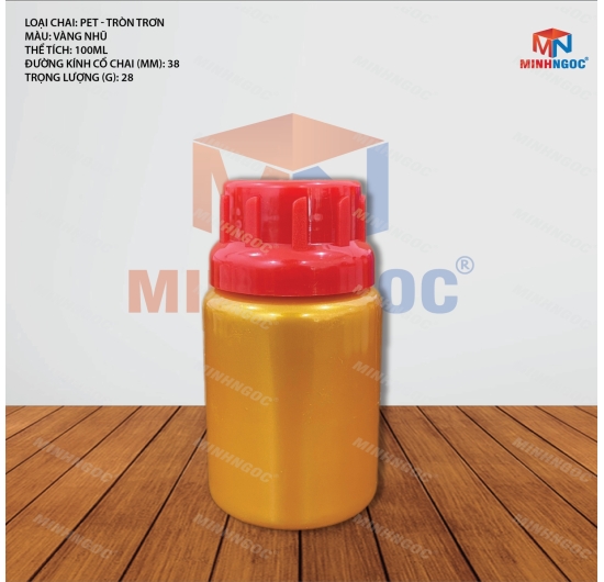 CHAI NHỰA PET TRÒN TRƠN 100ML