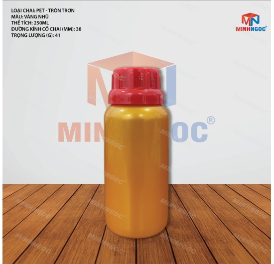 CHAI NHỰA PET TRÒN TRƠN 250ML