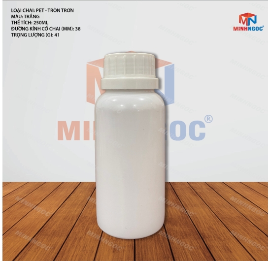 CHAI NHỰA PET TRÒN TRƠN 250ML