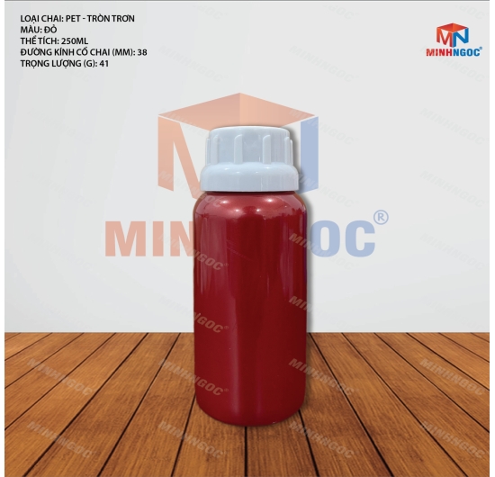 CHAI NHỰA PET TRÒN TRƠN 250ML
