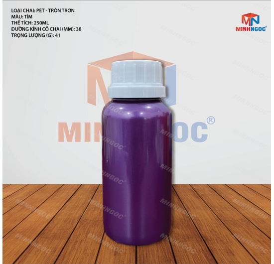CHAI NHỰA PET TRÒN TRƠN 250ML