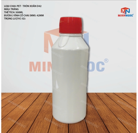 CHAI NHỰA PET TRÒN 3 CÁNH 500ML