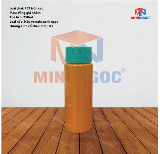 CHAI NHỰA PET TRÒN CAO 250ML