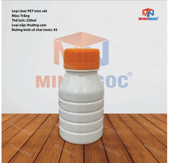 CHAI NHỰA PET TRÒN VÁT 250ML