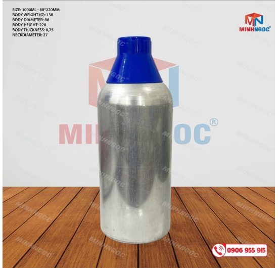 CHAI NHÔM 1000ML